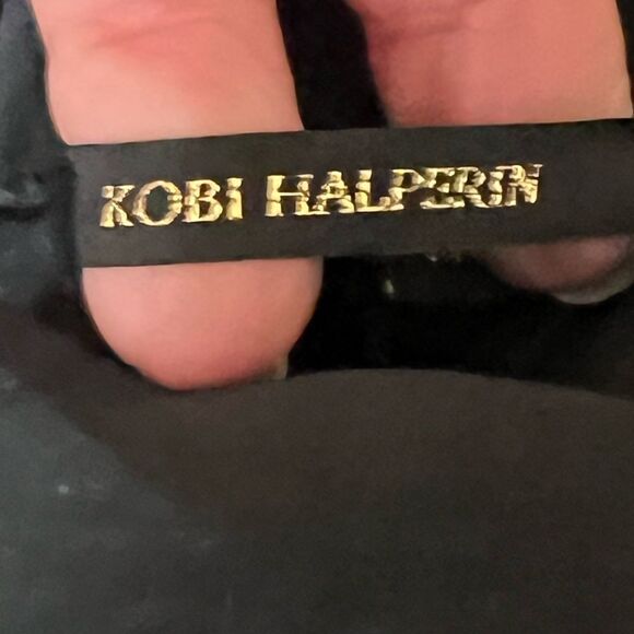 Kobi Halperin Black Cropped Wide Leg Lace Embroidered Tencel Pants size M - Picture 5 of 5